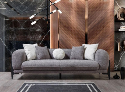 Wohnzimmermöbel Luxus Dreisitzer Sofa Stoffmöbel Moderne Couchen Edelstahl